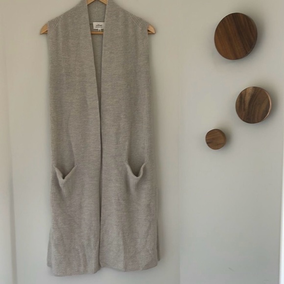 Wilfred Olivie Cardigan Long, merino-wool cardigan vest Grey Size Extra Small - Picture 3 of 9